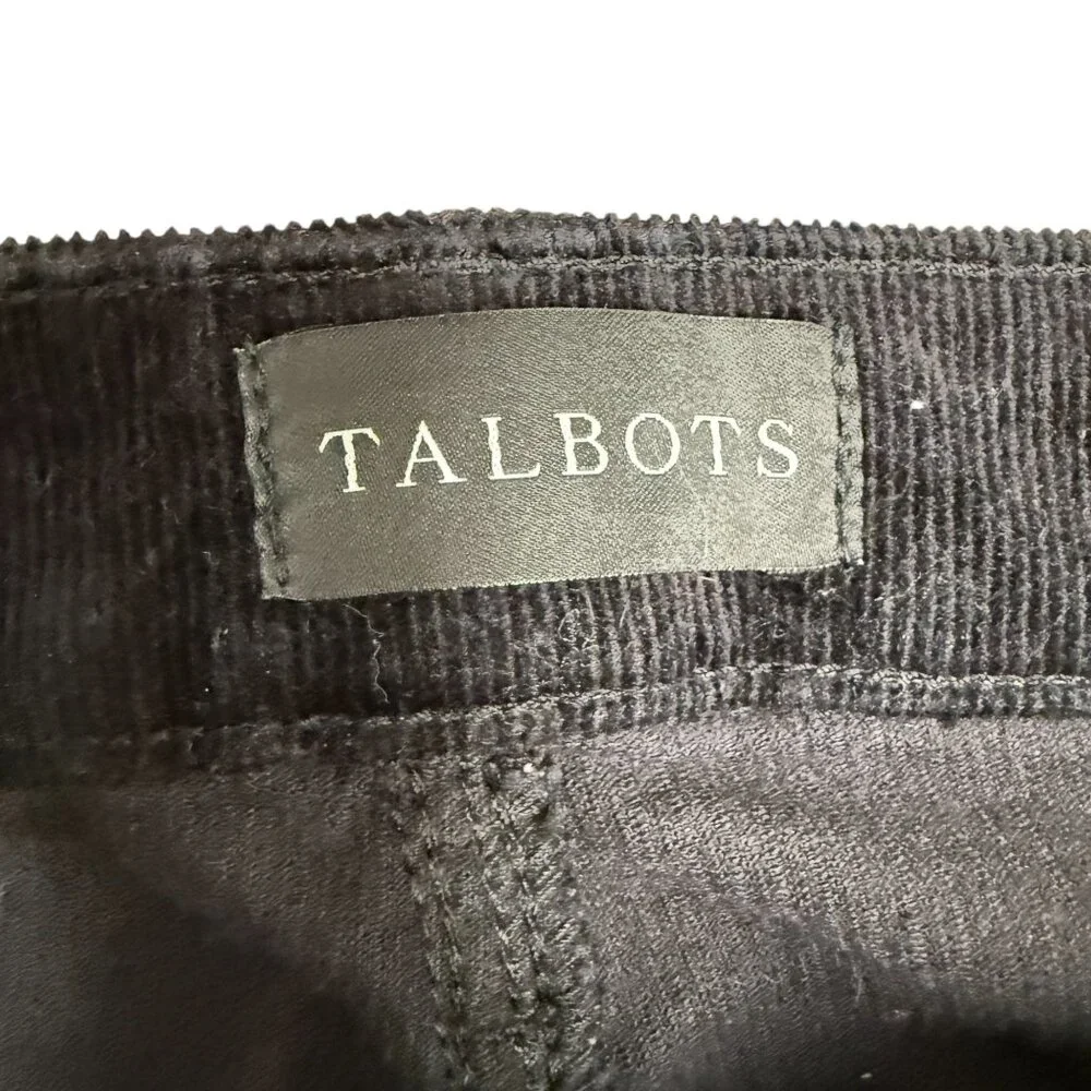 EUC Women's TALBOTS‎ Black Corduroy Jegging Jeans | Size 12